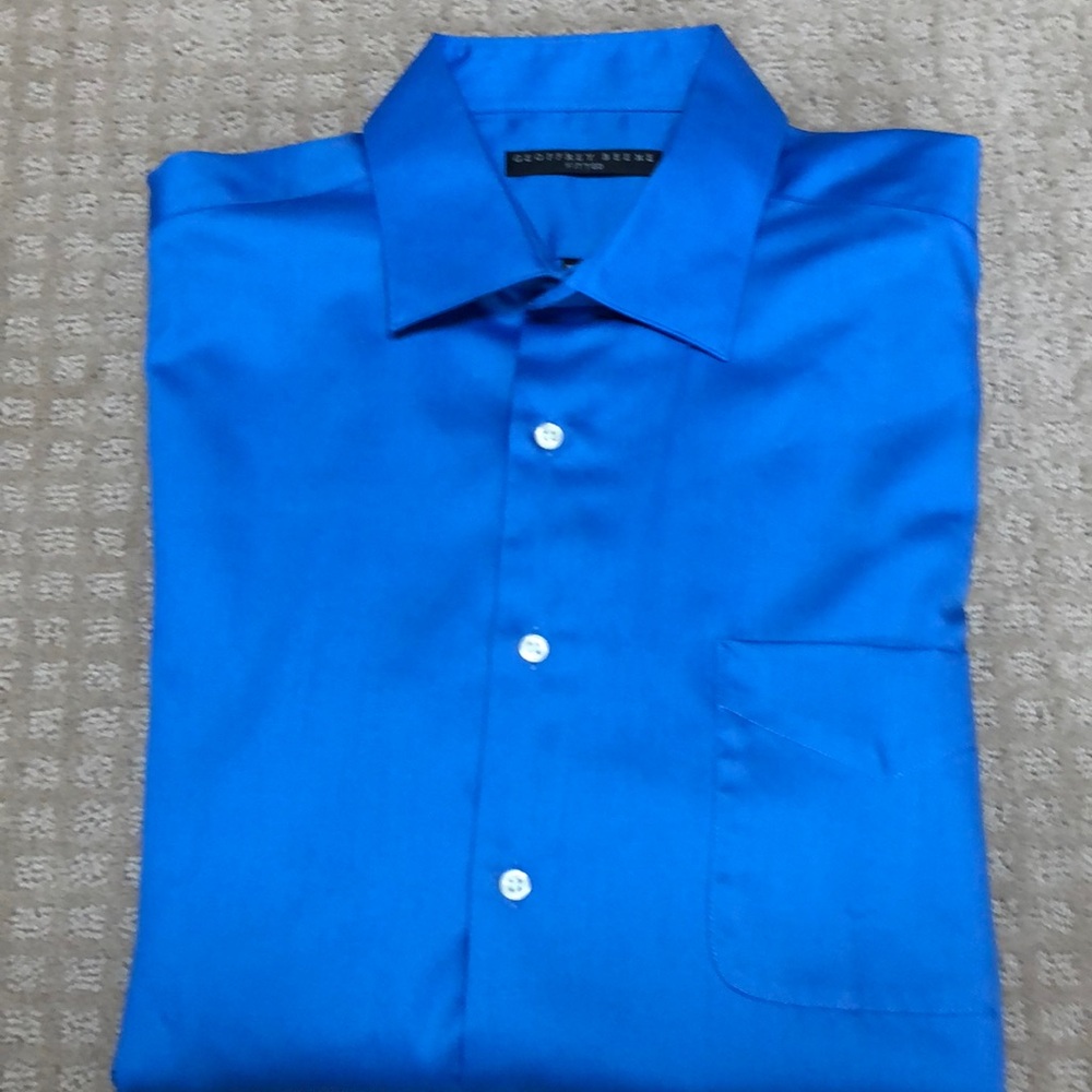 Geoffrey Beene Men's Blue Shirt NWOT 32/33